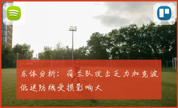 东体分析：荷兰队攻击乏力加克波低迷防线受损影响大